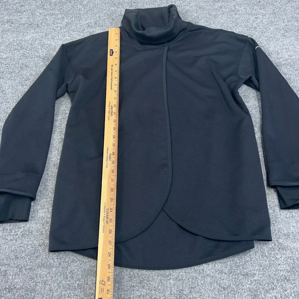 Nike‎ Maternity Top Women Small Swoosh Split Front Nursing Relaxed Turtleneck